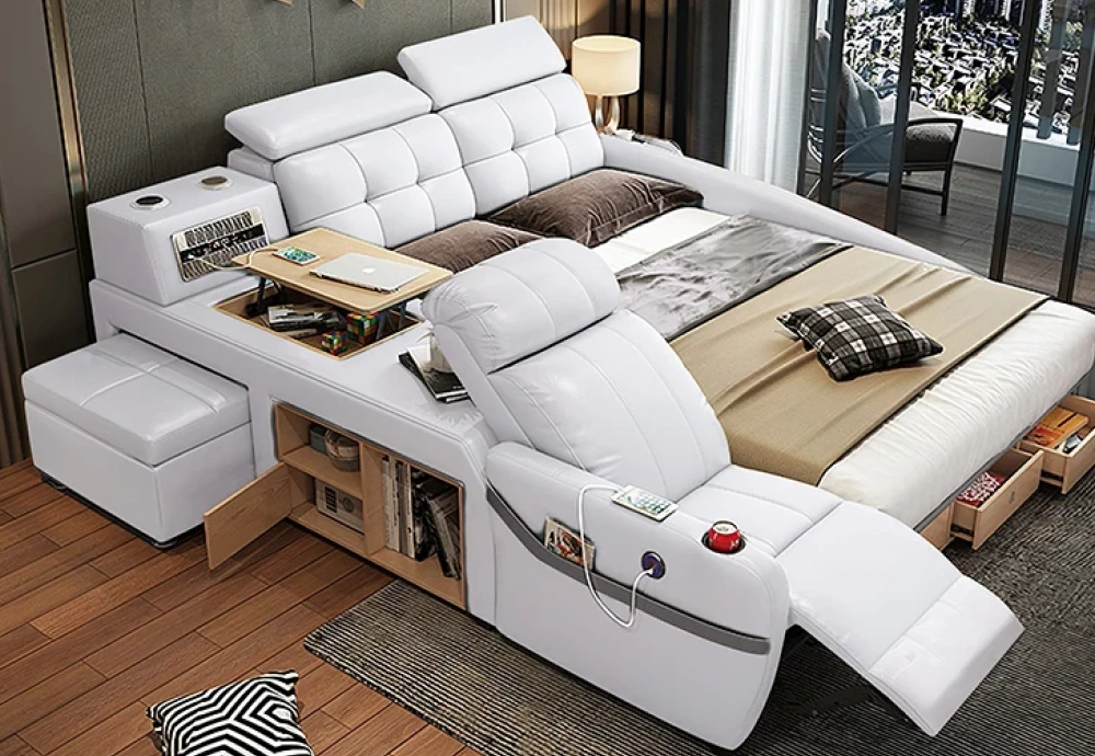 multifunction sofa bed with folding armrest table